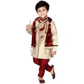 Qitty Boys Festive & Party, Wedding Sherwani and Churidar Set - None