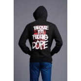 Funking Dope Printed Black Hoodie for Men M