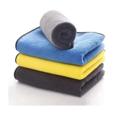 HOMETALES Multicolor 800 GSM Microfiber Cloth For Automobile ( Pack of 4 )