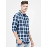 Ketch Cotton Blend Slim Fit Checks Full Sleeves Mens Casual Shirt - Blue ( Pack of 1 ) - None