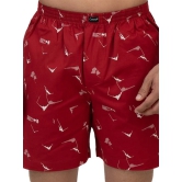 Printed Pure Cotton Boxer Bxr_1025_Red-S