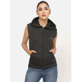 Uzarus - Cotton Blend Grey Hooded Jackets Pack of 1 - None