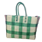 Handwoven Colorful Plastic Tote Bag