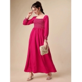 Sheetal associates - Pink Crepe Womens Gown ( Pack of 1 ) - None