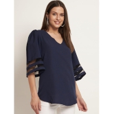 Curvydrobe Navy Blue Polyester Women's A-Line Top ( Pack of 1 ) - None