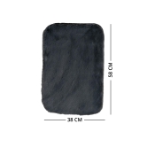 38X58 CM Rabbit Fur Plain Bathmat Online | Crown Home-Set Of 4 / Dark Brown