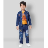 DKGF Fashion - Yellow Cotton Blend Boys Shirt & Jeans ( Pack of 1 ) - None