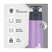 Milton Atlantis 400 Thermosteel Insulated Water Bottle, 350 ml, Purple | Hot and Cold | Leak Proof | Office Bottle | Sports | Home | Kitchen | Hiking | Treking | Travel | Easy To Carry | Rus