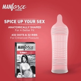 Manforce Ribbed & Dotted Sunny Edition Condoms 10 Pcs x Pack of 5