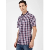 UrbanMark 100% Cotton Regular Fit Checks Half Sleeves Mens Casual Shirt - Navy ( Pack of 1 ) - None