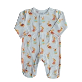 Allover Rabbit Print Sleeper/Full Romper with feet (95% Cotton 5%Elasthan)