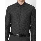 Spread Collar Slim Fit Geometric Printed Formal Cotton Shirt