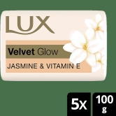 Lux Jasmine & Vitamin E Soap Bar, For Soft Glowing Skin With 7 Beauty Ingredients, 100 G (Pack Of 4)