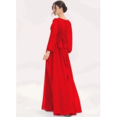 JASH CREATION - Red Georgette Womens Gown ( Pack of 1 ) - None