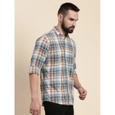 Dillinger 100% Cotton Regular Fit Checks Full Sleeves Mens Casual Shirt - Blue ( Pack of 1 ) - None