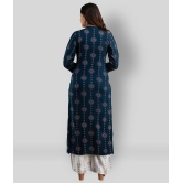 Lee Moda - Navy Blue Straight Rayon Womens Stitched Salwar Suit ( Pack of 1 ) - S