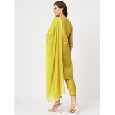 Pannkh - Yellow Straight Cotton Womens Stitched Salwar Suit ( Pack of 1 ) - None