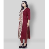 Lerkiza - Multicolor Cotton Womens Straight Kurti ( Pack of 2 ) - L