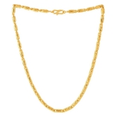 Jewar Mandi Gold Plated Chain 24 Inch Designer Link Chain Real Look, Real Handmade Spacial Designer Gold Brass & Copper Jewelry for Women & Girls 8316 - Golden