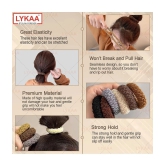 Lykaa Soft Cotton Stretchable rubber band hair ties ponytail holder Head band For Women -12 Pcs - Multi