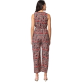 ALL WAYS YOU Women jumpsuit Poly Crepe fabric with Sleeveless & Tie-up Neck Multicolor XL