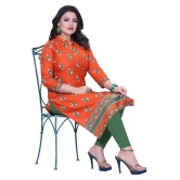 HAYA Rust Rayon Straight Kurti - L