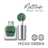 RENEE Mattitude Nail Paint - Moss Green, Quick Drying, Matte Finish, 10ml