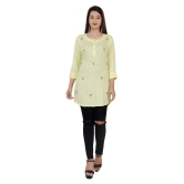 HIGHLIGHT FASHION EXPORT - Yellow Rayon Womens Straight Kurti ( Pack of 1 ) - M