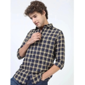 Ketch Cotton Blend Regular Fit Checks Full Sleeves Mens Casual Shirt - Navy Blue ( Pack of 1 ) - None