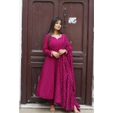 Burgundy Anarkali-M