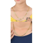 AanyaCentric Combo of 2 Gold Plated 22inches Long Fashion Chain - None