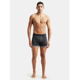 Jockey 1017 Men Super Combed Cotton Rib Solid Boxer Brief - Mid Grey & Charcoal - None