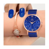 Septem Blue Leather Analog Womens Watch