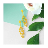 LUV FASHION Golden Threader Earrings ( Pack of 1 ) - Golden