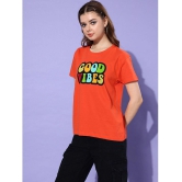 Dillinger Orange Cotton Loose Fit Women''s T-Shirt ( Pack of 1 ) - None