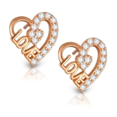 VIVASTRI Rose Gold Stud Earrings ( Pack of 1 ) - Rose Gold