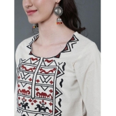 Antaran Cotton Printed Kurti With Pants Women's Stitched Salwar Suit - White ( Pack of 1 ) - None