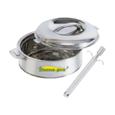 HomePro Casserole 1500 & Gas Lighter Silver Steel Thermoware Casserole ( Set of 2 , 1500 mL ) - Silver