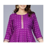 SIPET - Purple Rayon Womens Tunic ( Pack of 1 ) - None