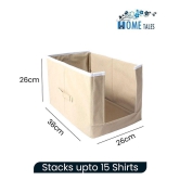 HOMETALES Non-Woven Shirt Stacker & Cloth Organizer,Beige (4U)