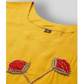 JC4U - Yellow Rayon Womens Straight Kurti - XXL