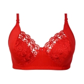 Kiran Enterprises Cotton Minimizer Bra - Red - None