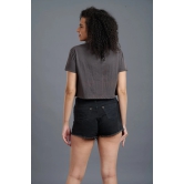 Wise Devil (Dark Grey) Crop-Top for Women by Go Devil XL