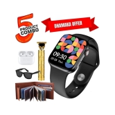 5 in 1 Combo Pack of Smartwatch, Bluetooth Earbuds, Trimmer, Sunglasses & Wallet