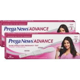 Mankind Prega News Advance HCG Home Pregnancy Test Midstream Urine Test Kit One Step Pregnancy Test Easy to Use Accurate Result in Just 3 Minutes x Pack of 1 (2)