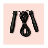 Light Weight Speed Gym Fitness Skipping Rope with Sleek Plastic Handles - Black