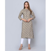 MAUKA - Beige Rayon Women''s Straight Kurti ( Pack of 1 ) - None