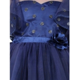 Toy Balloon Kids Navy Blue Net Girls Frock ( Pack of 1 ) - None