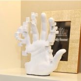 FINESSE OF FINE HAND ART-White / Polyresin | Glossy Matt Finish / H: 16 | L: 10 | W: 3 (Inch)