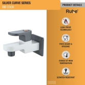 Silver Curve Bib Tap PTMT Faucet - by Ruhe®